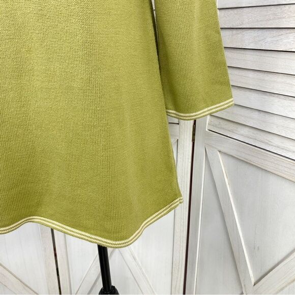 Banana Republic Factory Striped Square Neck Sweater Olive Green Small - Picture 7 of 11